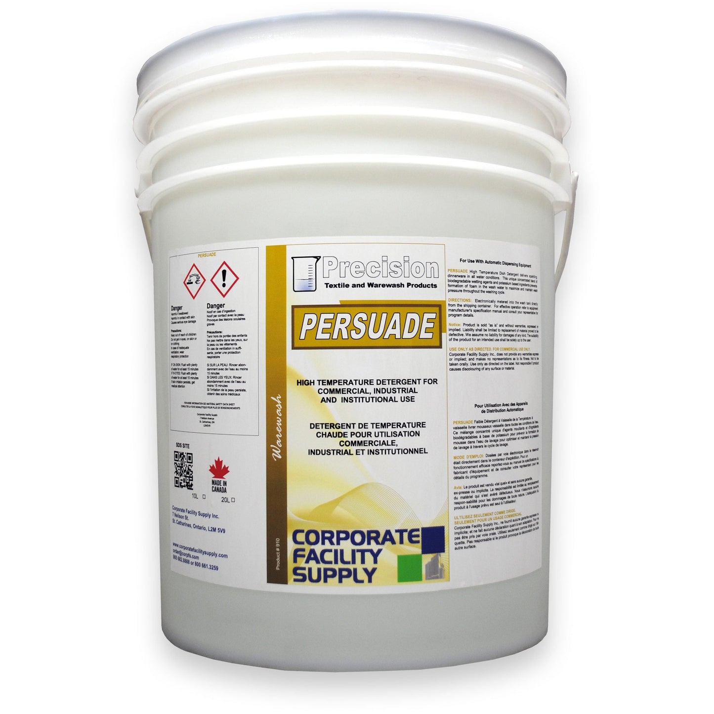 PRECISION PERSUADE CHLORINATED MACHINE DETERGENT - 18.9L