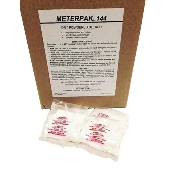 METERPAK DRY POWDER BLEACH - 1/2OZ X 150 Corporate Facility Supply