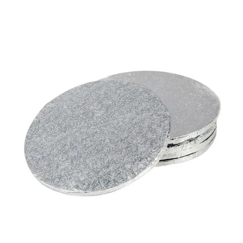 CAKE BOARD ROUND, SILVER (6/PKG)