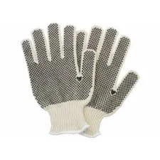 POLY/COTTON STRING KNIT GLOVE, DOTS ONE SIDE (222M) - medium Corporate Facility Supply