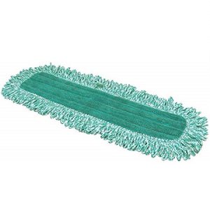 Microfiber Flat Dry Dust Mop – Green with fringe