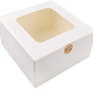 CAKE BOX WITH WINDOW- White