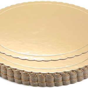 CAKE BOARD 8 IN.  ROUND, GOLD (200/CS)