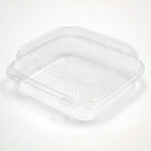 CLEAR CONTAINER  8 X 8 X 3 HINGED LID 200/CS  C18-1120