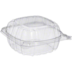 CLEAR CONTAINER 5 X 5 HINGED LID