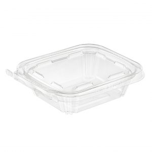 TEAR STRIP CLEAR CONTAINER  HINGED